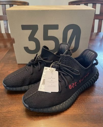 Yeezy 350 Boost V2 Black Red photo review