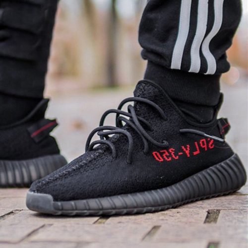 Yeezy 350 Boost V2 Black Red photo review